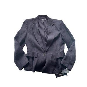 DKNY Charcoal Patterned Blazer
